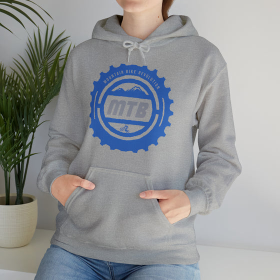 Bike Sweatshirt | MTB Mountain Biking Revolution Bike Sprocket | Unisex Hooded Hoodie Sweatshirt