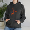 Basketball Player Sports Hoops | Abstract | Minimalist | Modern | Unisex Hooded Hoodie Sweatshirt | Embrace Your Vibe