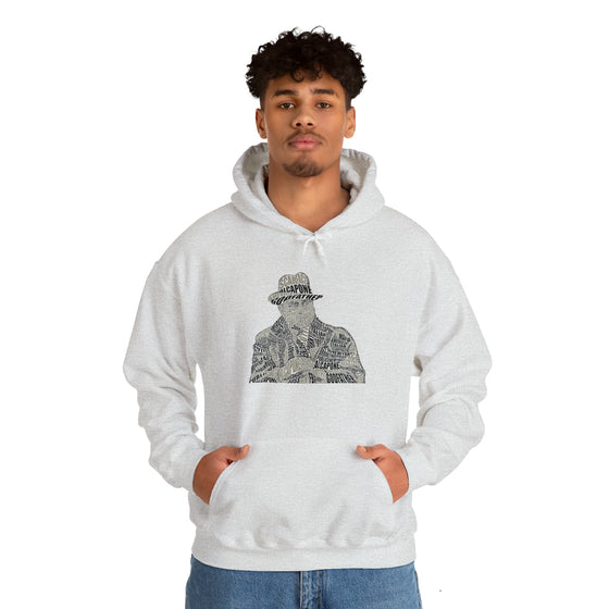 Al Capone | Unisex Hooded Hoodie Sweatshirt | Embrace Your Vibe | Calligram Word Design