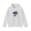 Hippie Sweatshirt | Tree of Life Watercolor Flowing Color V2 | Unisex Hooded Hoodie Sweatshirt