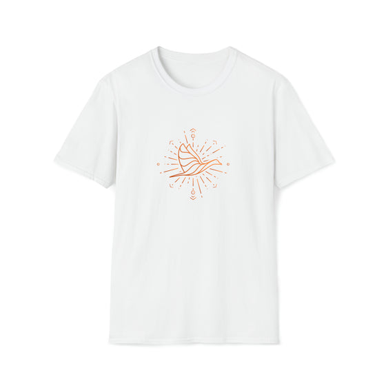 Abstract Mystical Bird Shapes V36  |  Unisex Soft Style Tee T-Shirt |  Embrace Your Vibe