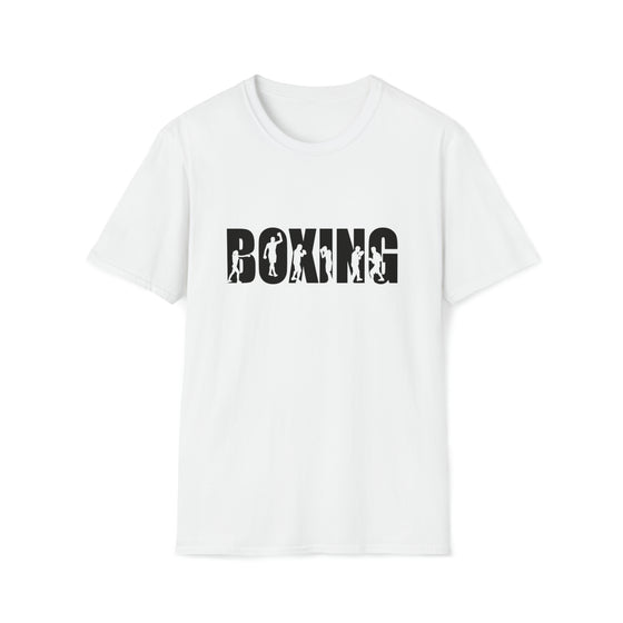 Boxing Sporting Name Athlete Silhouettes | Unisex Soft Style T-Shirt | Embrace Your Vibe