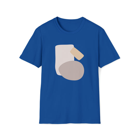Abstract Blocks Egg Shapes V19 | Unisex Soft Style Tee T-Shirt | Embrace Your Vibe