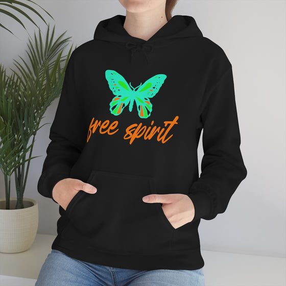 Chill Stitch – Free Spirit Butterfly - Unisex Hooded Hoodie Sweatshirt – Embrace Your Vibe