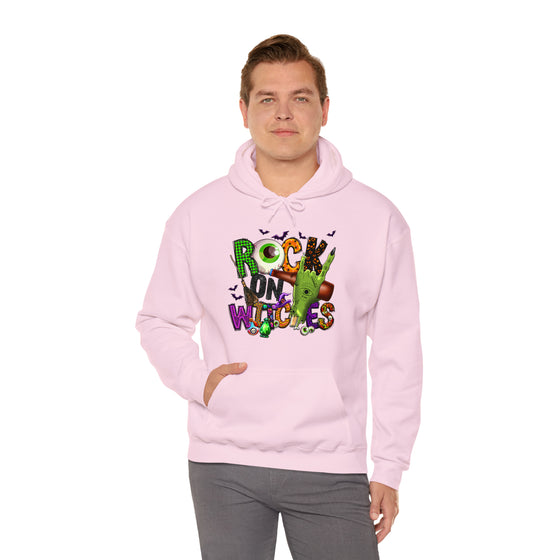 Halloween Sweatshirt | Rock On Witches | Unisex Hooded Hoodie Sweatshirt