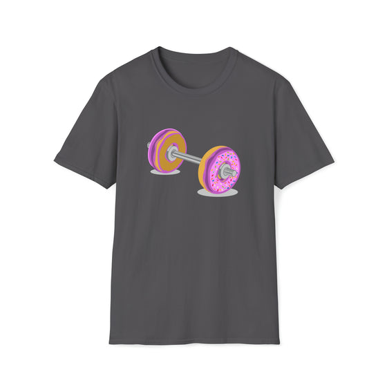 Donut Barbell Foodie Shirt | Abstract | Unisex Soft Style Tee T-Shirt