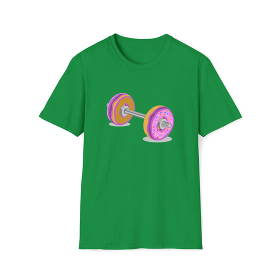 Donut Barbell Foodie Shirt | Abstract | Unisex Soft Style Tee T-Shirt