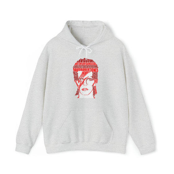 David Bowie | Unisex Hooded Hoodie Sweatshirt | Embrace Your Vibe | Calligram Word Design