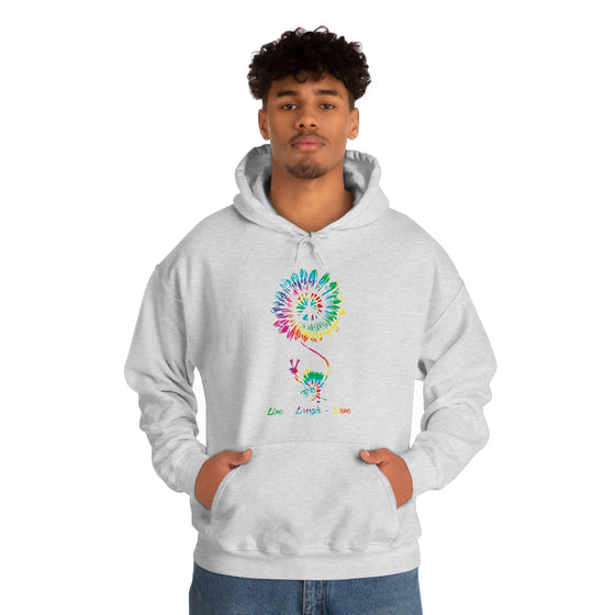 Chill Stitch – Peace Live Frog Tie-Dye - Unisex Hooded Hoodie Sweatshirt – Embrace Your Vibe
