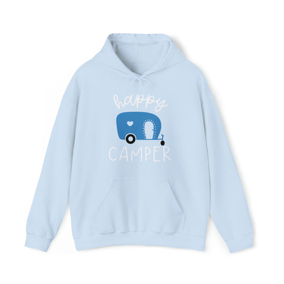 Happy Camper Sweatshirt | Heart Camping Outdoors  | Unisex Hooded Hoodie Sweatshirt