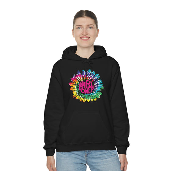 Chill Stitch – Girl Power Tie-Dye - Unisex Hooded Hoodie Sweatshirt – Embrace Your Vibe