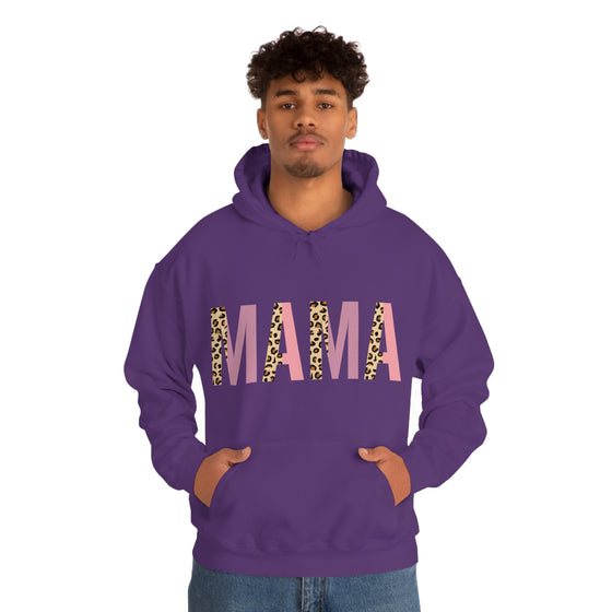 Chill Stitch – Mama Leopard - Unisex Hooded Hoodie Sweatshirt – Embrace Your Vibe