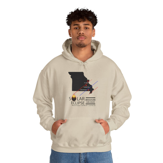 MISSOURI Total Solar Eclipses April 8  2024  Total Eclipse |  Unisex Hooded Hoodie Sweatshirt  |  Embrace Your Vibe | Astronomy