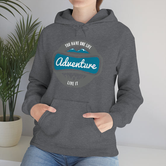 Chill Stitch – One Life Adventure Live It - Unisex Hooded Hoodie Sweatshirt – Embrace Your Vibe