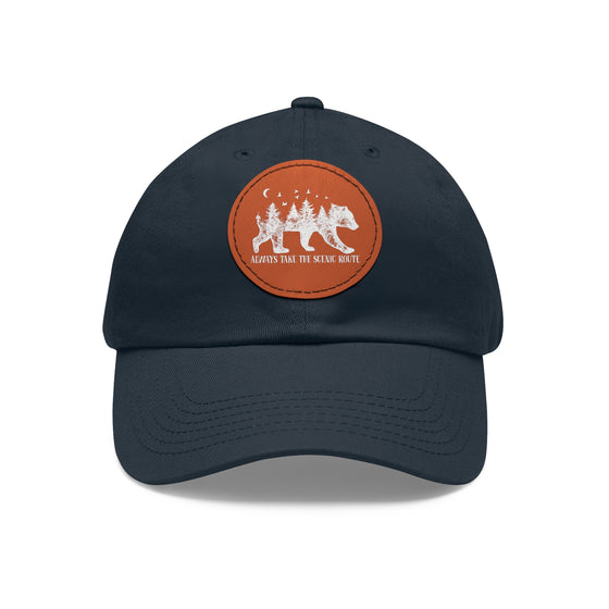 Bear Scenic Route Leather Patch Baseball Cap | Embrace Your Vibe