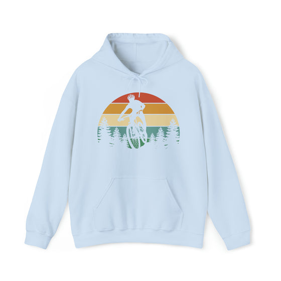 Bike Sweatshirt | MTB Mountain Bike Sunset Sunrise | Unisex Hooded Hoodie Sweatshirt