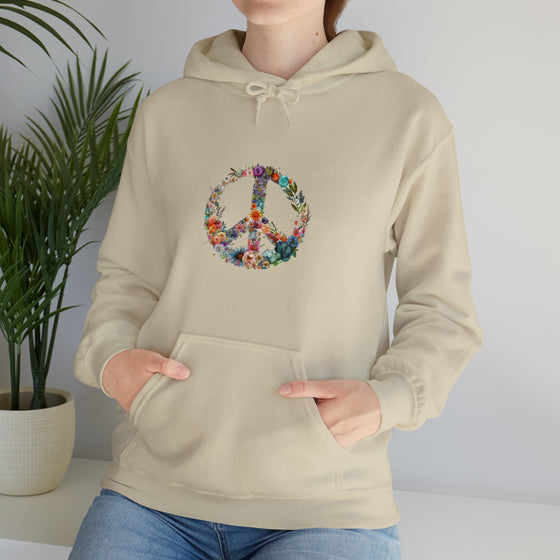 Flower Piece Symbol Sweatshirt | V2 Watercolor | Unisex Hooded Hoodie Sweatshirt