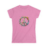 Watercolor Peace Symbol V3 | T-Shirt Tee Women's Soft style | Embrace Your Vibe