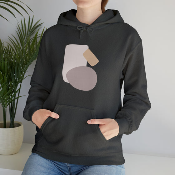 Abstract Shapes V19 Egg Blocks | Abstract | Minimalist | Modern  Unisex Hooded Hoodie Sweatshirt | Embrace Your Vibe