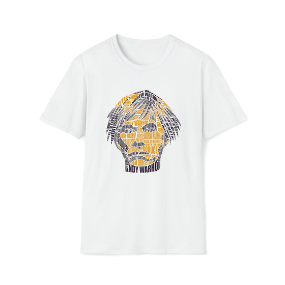 Andy Warhol | Unisex Soft Style Tee T-Shirt | Embrace Your Vibe | Calligram Word Design