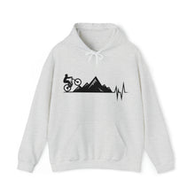  Bike Sweatshirt | MTB Mountain Heartbeat Bike Mountain Biking | Unisex Hooded Hoodie Sweatshirt