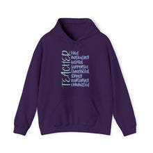  Teacher Life Sweatshirt | Teaching Strength List Students Gift | Unisex Hooded Hoodie Sweatshirt