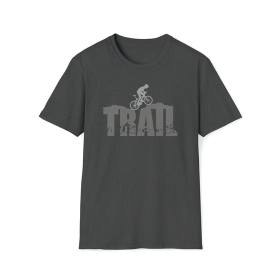 Bike Shirt | MTB Bike Trail Mountain Biking Word Graphic | Unisex Soft style T-Shirt Tee