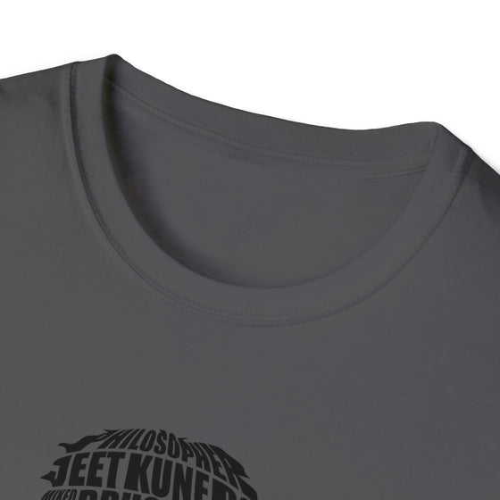 Bruce Lee | Unisex Soft Style Tee T-Shirt | Embrace Your Vibe | Calligram Word Design