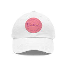  Teacher Hat | Influence of Teachers | Leather Patch Baseball Cap