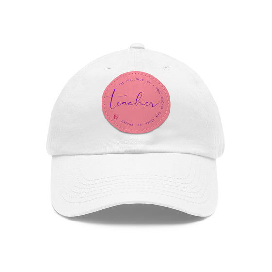 Teacher Hat | Influence of Teachers | Leather Patch Baseball Cap