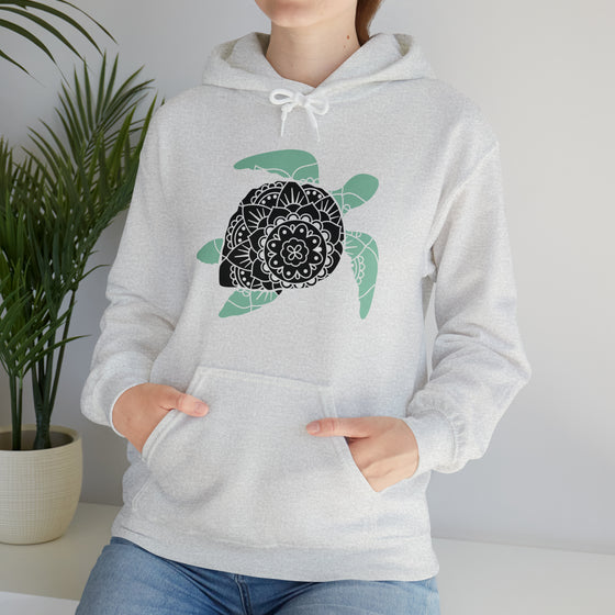 Mandala Sea Turtle Sweatshirt | Unisex Hooded Hoodie Sweatshirt