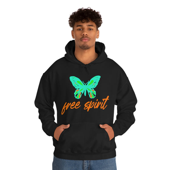 Chill Stitch – Free Spirit Butterfly - Unisex Hooded Hoodie Sweatshirt – Embrace Your Vibe