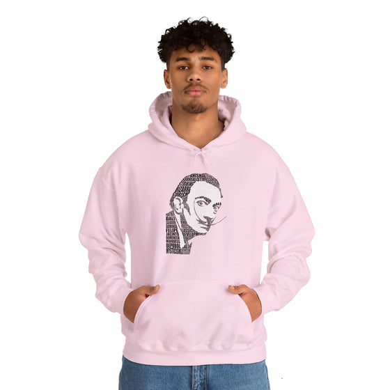 Salvador Dali Artist | Unisex Hooded Hoodie Sweatshirt  | Calligram Word Design