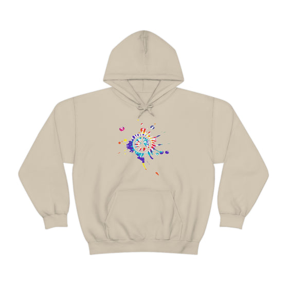 Chill Stitch – Peace Sign Color Splat - Unisex Hooded Hoodie Sweatshirt – Embrace Your Vibe