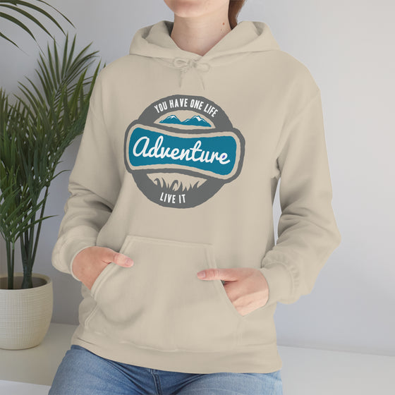 Chill Stitch – One Life Adventure Live It - Unisex Hooded Hoodie Sweatshirt – Embrace Your Vibe