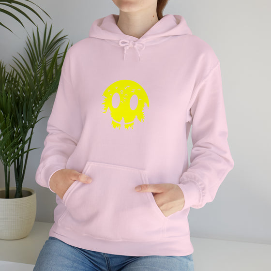 Smiley Sweatshirt | Forest Moon | Abstract Unisex Hooded Hoodie Sweatshirt