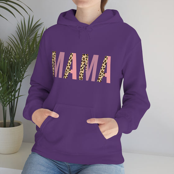 Chill Stitch – Mama Leopard - Unisex Hooded Hoodie Sweatshirt – Embrace Your Vibe