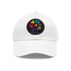 Hat | Peace Flower Hippie | Circle Leather Patch Baseball Cap