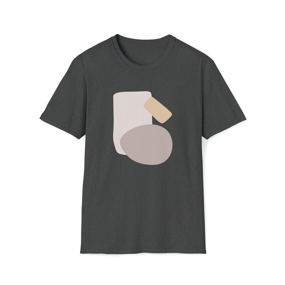 Abstract Blocks Egg Shapes V19 | Unisex Soft Style Tee T-Shirt | Embrace Your Vibe