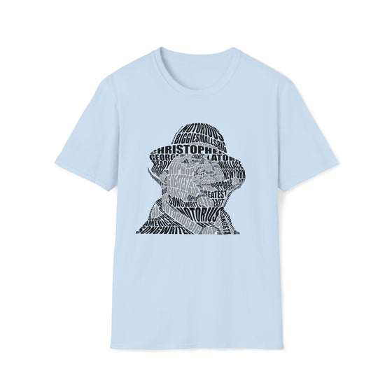 Notorious Big Rapper | Unisex Soft Style Tee T-Shirt | Calligram Word Design