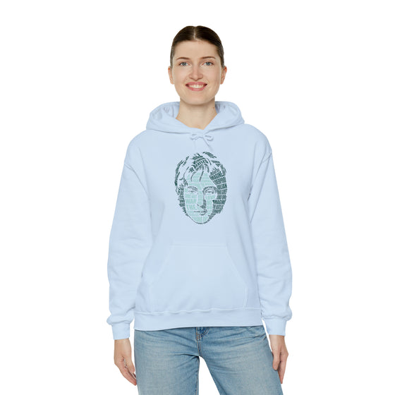 John Lennon | Unisex Hooded Hoodie Sweatshirt | Embrace Your Vibe | Calligram Word Design