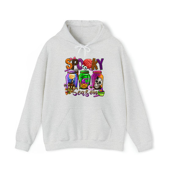 Halloween Sweatshirt | Spooky Season Specimen Jars | Unisex Hooded Hoodie Sweatshirt
