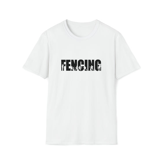 Fencing Dueling Shirt | Athlete Silhouettes | Unisex Soft Style T-Shirt