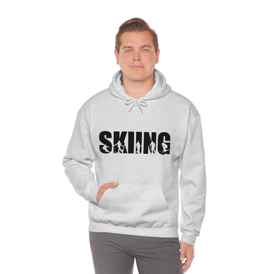 Chill Stitch – Skiing Sport - Unisex Hooded Hoodie Sweatshirt – Embrace Your Vibe