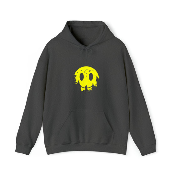 Smiley Sweatshirt | Forest Moon | Abstract Unisex Hooded Hoodie Sweatshirt