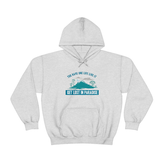 Chill Stitch – Get Lost in Paradise - Unisex Hooded Hoodie Sweatshirt – Embrace Your Vibe