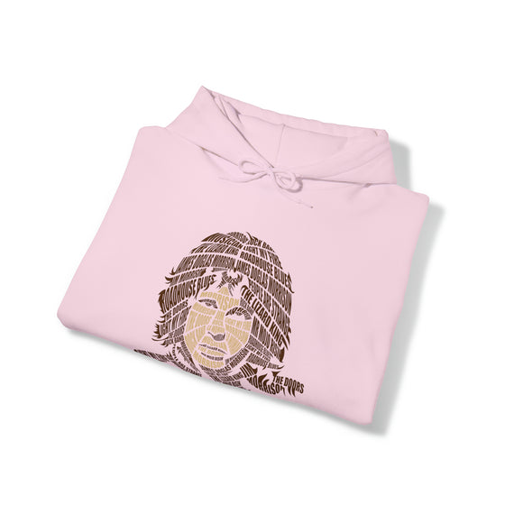 Jim Morrison | Unisex Hooded Hoodie Sweatshirt | Calligram Word Design
