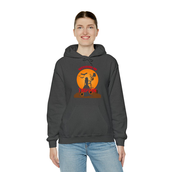 Halloween Sweatshirt | Witches Be Tripping | Unisex Hooded Hoodie Sweatshirt