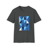 Abstract Blue Triangle Diamond Shapes V21 | Unisex Soft Style Tee T-Shirt | Embrace Your Vibe