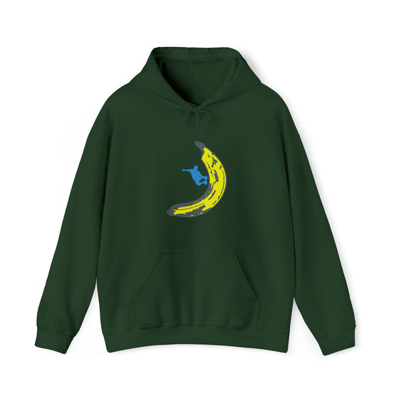 Banana Skateboard Skateboarding | Abstract | Minimalist | Modern | Unisex Hooded Hoodie Sweatshirt | Embrace Your Vibe